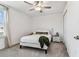 Stylish bedroom with a modern bed, elegant nightstands, and soft carpeting, creating a cozy and inviting atmosphere at 22229 Storybook Cabin Way, Land O Lakes, FL 34637