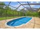 Refreshing in-ground pool with screened enclosure, surrounded by brick pavers and a beautiful green yard at 4555 Debbie Ln, Lutz, FL 33559