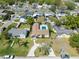 Bird's eye view showing the home with a pool and proximity to nearby houses at 715 39Th Ne Ave, St Petersburg, FL 33703