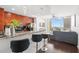 Modern kitchen with granite countertops, stainless steel appliances and hardwood floors at 777 N Ashley Dr # 2610, Tampa, FL 33602