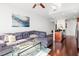 Bright living room offers access to kitchen, beautiful art and comfortable furnishings at 777 N Ashley Dr # 2610, Tampa, FL 33602