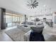 Inviting living space with a modern kitchen, comfortable seating, and seamless access to the outdoor pool area at 8578 Gibbons Grove Loop, Land O Lakes, FL 34637