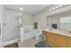 Bright bathroom with a separate shower and tub at 9102 Kentucky Day Ct, Gibsonton, FL 33534