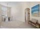 Elegant dining room with modern chandelier and neutral color scheme at 10228 Estuary Dr, Tampa, FL 33647