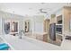 Kitchen with stainless steel appliances, breakfast bar and access to the patio at 10228 Estuary Dr, Tampa, FL 33647
