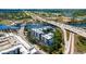 Stunning aerial view of a waterfront complex with easy access to the beach, highways, and downtown at 201 W Laurel St # 702, Tampa, FL 33602