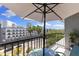 This balcony provides a comfortable sitting area with a view of the city at 201 W Laurel St # 702, Tampa, FL 33602