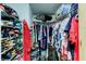 Organized walk-in closet with shelving, hanging racks, and plenty of storage space at 225 Country Club Dr # 1104, Largo, FL 33771