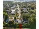 Property aerial view shows proximity to lush landscapes and nearby cityscapes at 331 Barbara Cir, Belleair, FL 33756