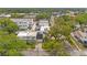 Aerial view showcasing modern architecture, mature trees and the desirable neighborhood at 4522 W North B St, Tampa, FL 33609