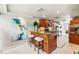 Modern kitchen with granite countertops and bar seating at 4522 W North B St, Tampa, FL 33609