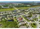 This home has an aerial view of a suburban neighborhood with ponds and green spaces at 6907 Crestpoint Dr, Apollo Beach, FL 33572