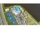 Aerial view of resort-style pool, tennis courts, playground, and well-kept grounds in a vibrant community at 6907 Crestpoint Dr, Apollo Beach, FL 33572