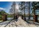 Scenic bridge with brick columns and iron railings overlooking water at 9905 Woodbay Dr, Tampa, FL 33626