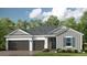 Charming single-story home featuring a three-car garage and neutral color palette with lush landscaping at 1711 Trailhead Ln, Zephyrhills, FL 33541