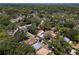 A nice aerial view of the neighborhood, showcasing the home's location among lush greenery at 1906 E Idlewild Ave, Tampa, FL 33610