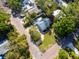 Bird's-eye view of the property highlighting its placement on a charming brick-lined street at 2700 56Th S St, Gulfport, FL 33707