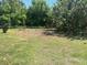 View of fenced backyard through the screen of the screened patio at 321 Parkside Ln, Safety Harbor, FL 34695