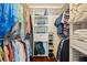 Walk-in closet with custom shelving and ample storage space at 400 Westborough Ln, Safety Harbor, FL 34695