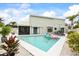Beautiful backyard pool with mature tropical landscaping and space for entertaining al fresco at 400 Westborough Ln, Safety Harbor, FL 34695