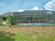Lush backyard featuring a screened-in pool, providing a private oasis for relaxation and recreation at 5343 Sagamore Ct, New Port Richey, FL 34655