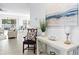 Inviting entryway featuring stylish decor and an open view to the living spaces at 1044 Manzanar Pl, Wesley Chapel, FL 33543