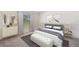 Calm bedroom featuring neutral tones, soft textures, and natural light through the window at 1210 Cape Chestnut Pl, Ruskin, FL 33570