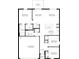 Functional floor plan displaying the layout, including bedrooms, kitchen, dining, and garage at 1212 Cape Chestnut Pl, Ruskin, FL 33570