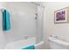 Clean bathroom features a tiled shower-tub combination at 1318 Moreland Dr # 108, Clearwater, FL 33764