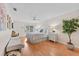 Relaxing bedroom with natural light, ceiling fan, and neutral color palette at 1318 Moreland Dr # 108, Clearwater, FL 33764