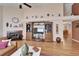 Spacious living room featuring a cozy fireplace and stylish decor at 2033 Shadow Pine Dr, Brandon, FL 33511