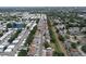 High-angle aerial view showcasing the neighborhood and property's location within it at 2930 S Pines Dr # 109, Largo, FL 33771