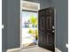 The front door opens to a view of the home's exterior at 2949 Suncoast Plains Dr, Odessa, FL 33556