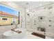 Luxurious bathroom features a soaking tub, a large glass shower with dual shower heads, and natural lighting at 3105 S Schiller St, Tampa, FL 33629