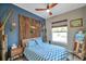 Bedroom with a ceiling fan and a window at 3208 Stevenson St, Plant City, FL 33566