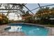 Inviting screened-in pool area featuring a pool, patio, and lush tropical landscaping in the backyard at 3612 Sugar Loaf Ln, Valrico, FL 33596
