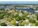 Aerial view highlighting location of property by the water and nearby neighborhood at 609 4Th Sw Ave, Ruskin, FL 33570