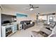 Inviting living room features tile floors, comfy seating and a ceiling fan at 803 Bahia Del Sol Dr # 66, Ruskin, FL 33570