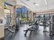 Spacious gym featuring modern equipment, natural light, and high ceilings at 11248 Juglans Dr, Odessa, FL 33556