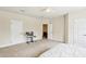 Spacious bedroom with carpet, ceiling fan, walk-in closet, and neutral paint at 16113 Ternglade Dr, Lithia, FL 33547
