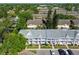 A bird's eye view of a well-maintained complex with lush landscaping, and convenient parking spaces at 2291 Americus W Blvd # 23, Clearwater, FL 33763