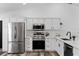 Modern kitchen with stainless steel appliances and white cabinets offer a clean and functional design at 4715 Kemble Ct, Tampa, FL 33624