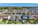 An aerial view captures this property with a private backyard pool within a vibrant community at 5415 Los Robles Ct, Palmetto, FL 34221