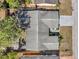 Aerial view of a well-maintained roof and landscaping highlighting the property's curb appeal at 7824 Blackstone Dr, Port Richey, FL 34668