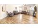 Spacious living room with hardwood floors and comfortable seating arrangement at 1564 Imperial Key Dr, Trinity, FL 34655