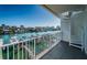 Enjoy the view from this condo's balcony, complete with a spiral staircase and views of the marina at 161 Brightwater Dr # 8, Clearwater Beach, FL 33767