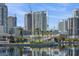Stunning city skyline view with modern high-rise buildings reflecting in the water at 175 1St S St # 3008, St Petersburg, FL 33701