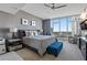 Spacious main bedroom with large windows offering city views and stylish furnishings at 175 1St S St # 3008, St Petersburg, FL 33701