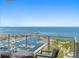 Breathtaking view of marina, pier and bay from balcony at 175 1St S St # 3008, St Petersburg, FL 33701