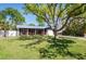 Well-maintained single-story home featuring a lush front yard, covered porch, and attached garage at 2019 Inner S Cir, St Petersburg, FL 33712